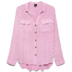 риза,с,дълъг,ръкав,дамски,ризи,мъжки,ризи,vero,moda,bumpy,new,long,sleeve,shirt,pink,(bonbon,eva,snow,white)
