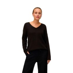 Блуза Vero moda Crew Lefile v neck sweater - Brown (Chocolate Torte / Melange) блуза,мъжки,пуловери,дамски,пуловери,vero,moda,crew,lefile,v,neck,sweater,brown,(chocolate,torte,melange)