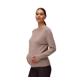 блуза,мъжки,пуловери,дамски,пуловери,vero,moda,doffy,maternity,sweater,brown,(cocoa,brown,white,melange)