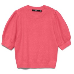 Тениска Vero moda Doffy short sleeve T-shirt - Pink (Coral Paradise / White Melange) тениска,мъжки,тениски,дамски,тениски,vero,moda,doffy,short,sleeve,t,shirt,pink,(coral,paradise,white,melange)