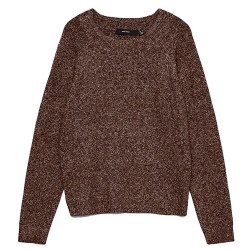 Блуза Vero moda Doffy sweater - Brown (Chocolate Brown / Melange) блуза,мъжки,пуловери,дамски,пуловери,vero,moda,doffy,sweater,brown,(chocolate,brown,melange)