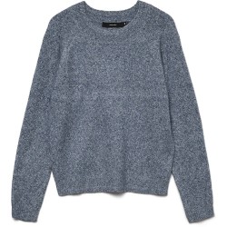 блуза,мъжки,пуловери,дамски,пуловери,vero,moda,doffy,sweater,grey,(dark,denim,white,melange)