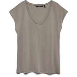 Тениска Vero moda Fill short sleeve v neck T-shirt - Grey (Moon Rock) тениска,мъжки,тениски,дамски,тениски,vero,moda,fill,short,sleeve,v,neck,t,shirt,grey,(moon,rock)