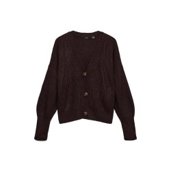 Жилетка Vero moda Lea Cuff cardigan - Brown (Chocolate Torte) жилетка,мъжки,пуловери,дамски,пуловери,vero,moda,lea,cuff,cardigan,brown,(chocolate,torte)