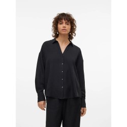 риза,с,дълъг,ръкав,дамски,ризи,vero,moda,melaney,queeny,long,sleeve,shirt,black,(black)