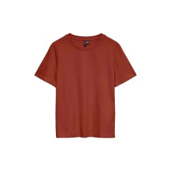 Тениска Vero moda Paulina short sleeve T-shirt - Brown (Burnt Henna) тениска,мъжки,тениски,дамски,тениски,vero,moda,paulina,short,sleeve,t,shirt,brown,(burnt,henna)
