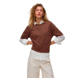 блуза,мъжки,пуловери,дамски,пуловери,vero,moda,silje,2,4,oversize,short,sleeve,sweater,brown,(cocoa,brown)