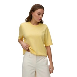 Блуза Vero moda Silje 2/4 Oversize short sleeve sweater - Yellow (Pale Banana) блуза,мъжки,пуловери,дамски,пуловери,vero,moda,silje,2,4,oversize,short,sleeve,sweater,yellow,(pale,banana)