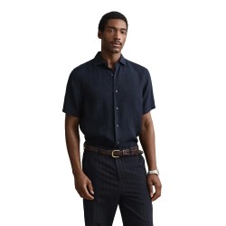 риза,с,къс,ръкав,дамски,ризи,мъжки,ризи,gant,3260046,linen,regular,fit,short,sleeve,shirt,blue,(evening,blue)
