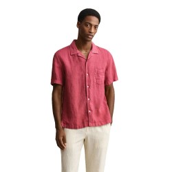 риза,с,къс,ръкав,дамски,ризи,мъжки,ризи,gant,3261120,linen,regular,fit,short,sleeve,shirt,pink,(dusty,brick,red)