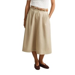 Пола Gant 4400224 midi skirt - Beige (Oat Beige) пола,дамски,поли,и,рокли,gant,4400224,midi,skirt,beige,(oat,beige)