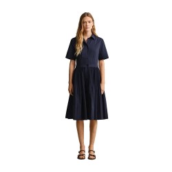 Рокля Gant 4503486 short sleeve short dress - Blue (Evening Blue) рокля,дамски,поли,и,рокли,gant,4503486,short,sleeve,short,dress,blue,(evening,blue)