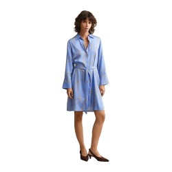 Рокля Gant 4503497 long sleeve short dress - Blue (Hydrangea Blue) рокля,дамски,поли,и,рокли,gant,4503497,long,sleeve,short,dress,blue,(hydrangea,blue)