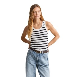 Тениска Gant 4800113 sleeveless T-shirt - White (Eggshell) тениска,мъжки,тениски,дамски,тениски,gant,4800113,sleeveless,t,shirt,white,(eggshell)