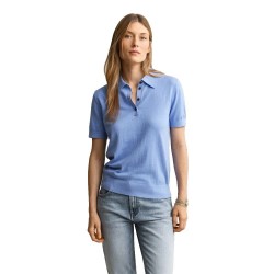 Gant 4805471 short sleeve polo - Blue (Hydrangea Blue) дамски,блузи,с,яка,мъжки,блузи,с,яка,gant,4805471,short,sleeve,polo,blue,(hydrangea,blue)
