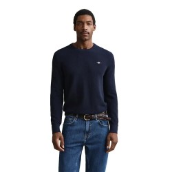 Блуза Gant 8030291 sweater - Blue (Evening Blue) блуза,мъжки,пуловери,дамски,пуловери,gant,8030291,sweater,blue,(evening,blue)