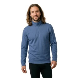 Блуза Gant Light Sacker half zip sweatshirt - Blue (Faded Denim) блуза,мъжки,пуловери,gant,light,sacker,half,zip,sweatshirt,blue,(faded,denim)