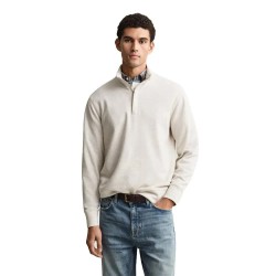 блуза,мъжки,пуловери,gant,light,sacker,half,zip,sweatshirt,beige,(seed,melange)