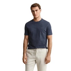 Тениска Gant Washed Slub short sleeve T-shirt - Blue (Evening Blue) тениска,мъжки,тениски,дамски,тениски,gant,washed,slub,short,sleeve,t,shirt,blue,(evening,blue)