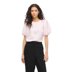 тениска,мъжки,тениски,дамски,тениски,vila,ellette,2,4,satin,puff,top,short,sleeve,t,shirt,pink,(cherry,blossom)