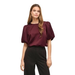 тениска,мъжки,тениски,дамски,тениски,vila,ellette,2,4,satin,puff,top,short,sleeve,t,shirt,purple,(port,royale)