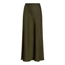 Пола Vila Ellette High Waist Midi Skirt - Green (Forest Night) пола,дамски,поли,и,рокли,vila,ellette,high,waist,midi,skirt,green,(forest,night)