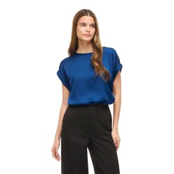 тениска,мъжки,тениски,дамски,тениски,vila,ellette,satin,top,short,sleeve,t,shirt,blue,(navy,peony)