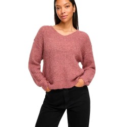 блуза,мъжки,пуловери,дамски,пуловери,vila,lampe,knit,v,neck,sweater,pink,(nostalgia,rose,melange)