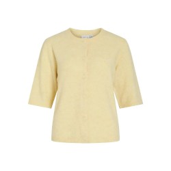 жилетка,мъжки,пуловери,дамски,пуловери,vila,liga,o,neck,knit,cardigan,yellow,(pastel,yellow,melange)