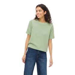 блуза,мъжки,пуловери,дамски,пуловери,vila,lollo,o,neck,detail,knit,short,sleeve,sweater,green,(smoke,green)