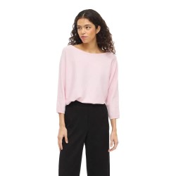 Блуза Vila Malu Boatneck Knit sweater - Pink (Cherry Blossom / Melange) блуза,дамски,пуловери,дамски,плетени,дрехи,vila,malu,boatneck,knit,sweater,pink,(cherry,blossom,melange)