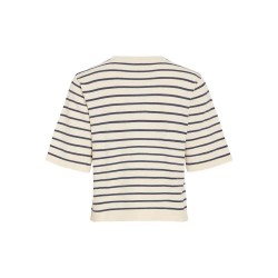 тениска,мъжки,тениски,дамски,тениски,vila,malu,o,neck,knit,short,sleeve,t,shirt,beige,(sandshell,navy,blazer)