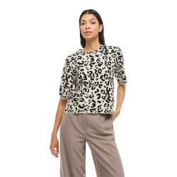 блуза,мъжки,пуловери,дамски,пуловери,vila,mayas,o,neck,knit,noos,short,sleeve,sweater,beige,(super,light,natural,melan,leo,black,beauty)