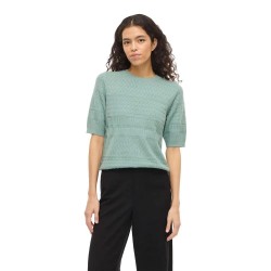 блуза,мъжки,пуловери,дамски,пуловери,vila,milos,o,neck,pointelle,short,sleeve,sweater,green,(blue,surf)