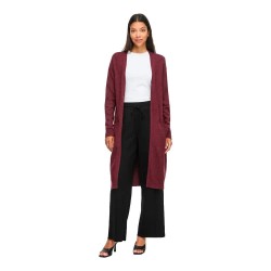 Жилетка Vila Ril Long Knit cardigan - Red (Port Royale / Dark Melange) жилетка,мъжки,пуловери,дамски,пуловери,vila,ril,long,knit,cardigan,red,(port,royale,dark,melange)
