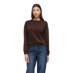 Блуза Vila Sandy Top sweatshirt - Brown (Coffee Bean) блуза,дамски,блузи,vila,sandy,top,sweatshirt,brown,(coffee,bean)