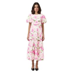 рокля,дамски,поли,и,рокли,yas,colea,ankle,short,sleeve,long,dress,white,(star,white,pink,emula)