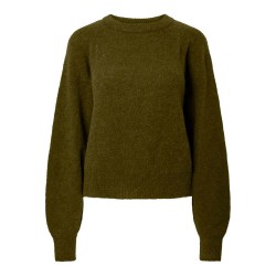блуза,мъжки,пуловери,дамски,пуловери,yas,johi,wool,blend,sweater,green,(fir,green)