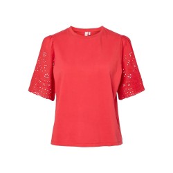 дамски,блузи,yas,lex,top,emb,short,sleeve,blouse,red,(fiery,red)