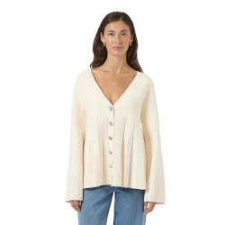 жилетка,дамски,пуловери,дамски,плетени,дрехи,yas,mikla,knit,cardigan,beige,white,(pristine)
