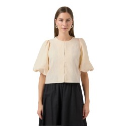 дамски,блузи,yas,minu,2,4,short,top,short,sleeve,blouse,beige,(gardenia)