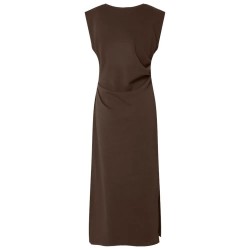 рокля,дамски,поли,и,рокли,yas,pina,sleeveless,midi,dress,brown,(chocolate,brown)