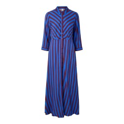 рокля,дамски,поли,и,рокли,yas,savanna,long,shirt,3,4,sleeve,long,dress,blue,(dazzling,blue,fig)