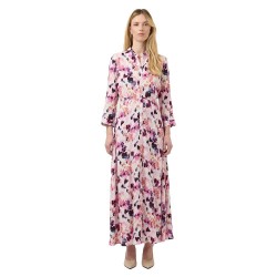 рокля,дамски,поли,и,рокли,yas,savanna,long,shirt,3,4,sleeve,long,dress,multicolor,(pristine,lynn)