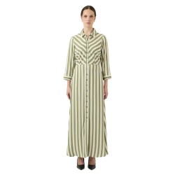 рокля,дамски,поли,и,рокли,yas,savanna,long,shirt,3,4,sleeve,long,dress,green,(star,white,oil,green,stripe)