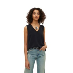 тениска,мъжки,тениски,дамски,тениски,vero,moda,alva,sleeveless,v,neck,t,shirt,black,(black)