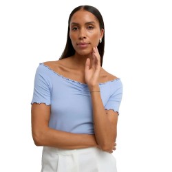 тениска,мъжки,тениски,дамски,тениски,vero,moda,awamyra,off,shoulder,short,sleeve,t,shirt,blue,(brunnera,blue)