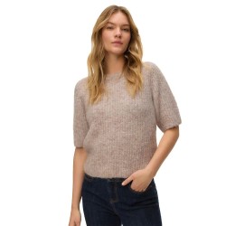 Блуза Vero moda Awsome 2/4 O-Neck sweater - Beige (Moon Rock) блуза,дамски,пуловери,дамски,плетени,дрехи,vero,moda,awsome,2,4,o,neck,sweater,beige,(moon,rock)