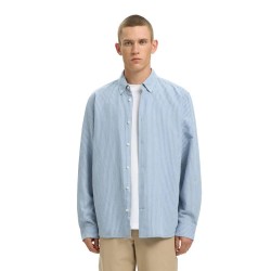 риза,с,дълъг,ръкав,дамски,ризи,мъжки,ризи,selected,regclay,linenblend,long,sleeve,shirt,blue,(dusty,blue,white)