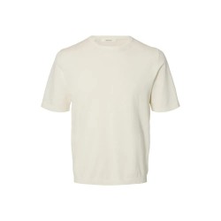 тениска,мъжки,тениски,дамски,тениски,selected,torino,knit,short,sleeve,t,shirt,beige,(egret)